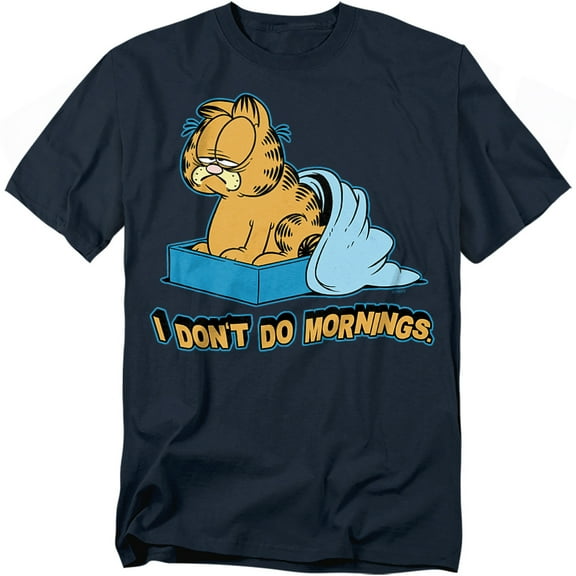 Garfield T-Shirt I Dont Do Mornings Unisex Graphic Tee For Men & Women