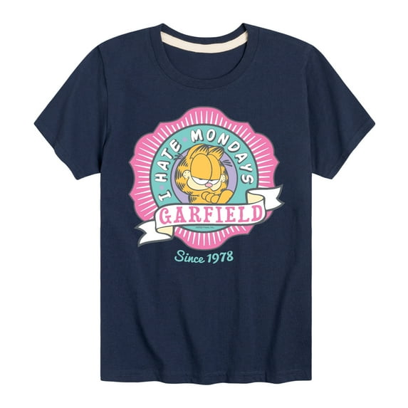 Garfield - I Hate Mondays Badge - Toddler And Youth Short Sleeve Graphic T-Shirt