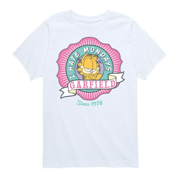 Garfield - I Hate Mondays Badge - Toddler And Youth Short Sleeve Graphic T-Shirt