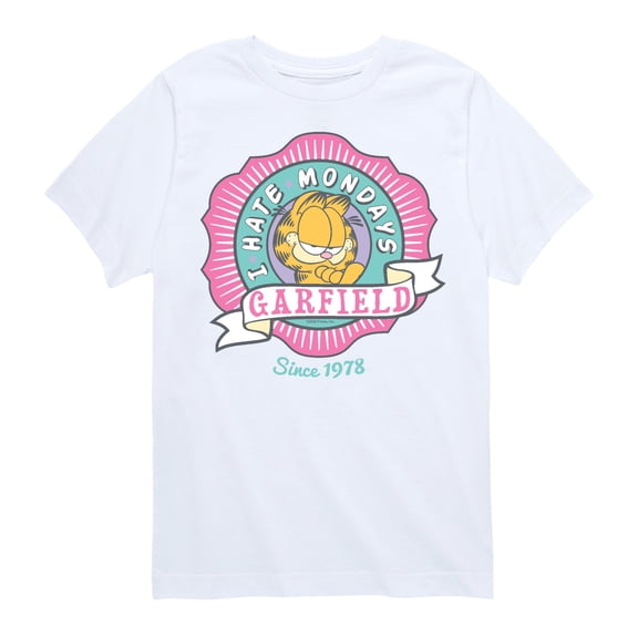 Garfield - I Hate Mondays Badge - Toddler And Youth Short Sleeve Graphic T-Shirt