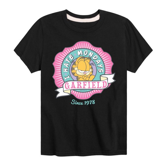 Garfield - I Hate Mondays Badge - Toddler And Youth Short Sleeve Graphic T-Shirt
