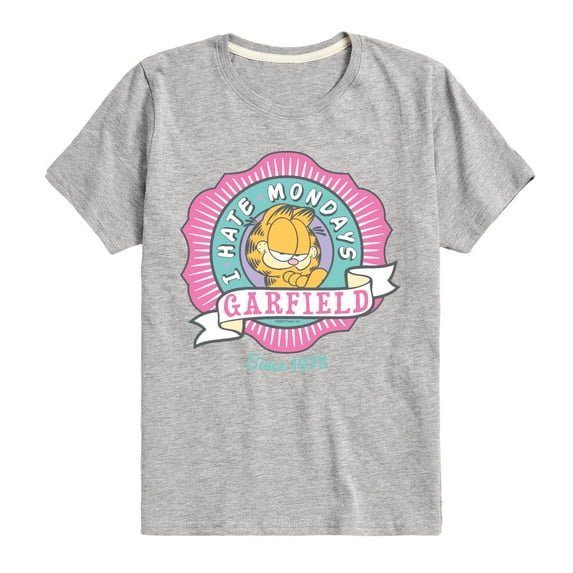 Garfield - I Hate Mondays Badge - Toddler And Youth Short Sleeve Graphic T-Shirt