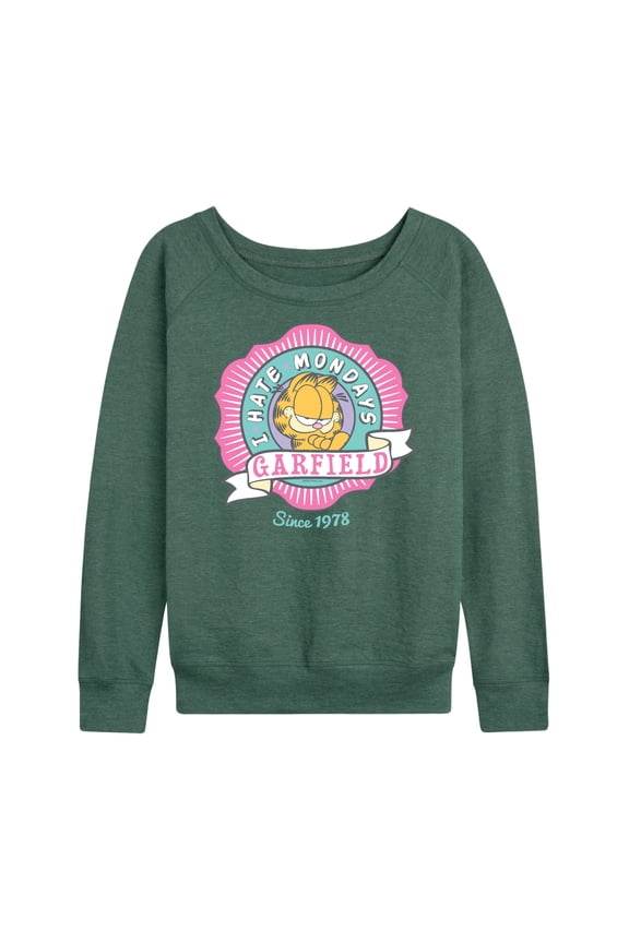 - I Hate Mondays Badge - Women's Lightweight French Terry Long Sleeve Shirt