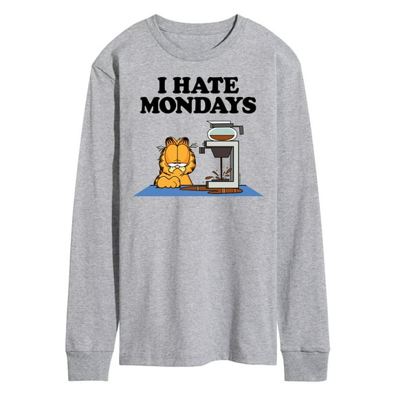 Garfield - I Hate Mondays - Coffee - Men's Long Sleeve T-Shirt