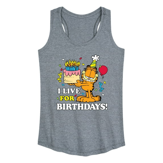 Garfield - I Live For Birthday's - Women's Racerback Tank Top