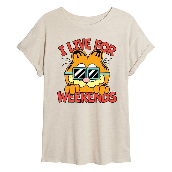 Garfield - I Live For Weekends - Women's Oversized T-Shirt