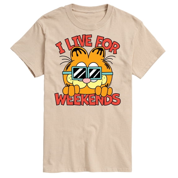 Garfield - I Live For Weekends - Men's Short Sleeve Graphic T-Shirt