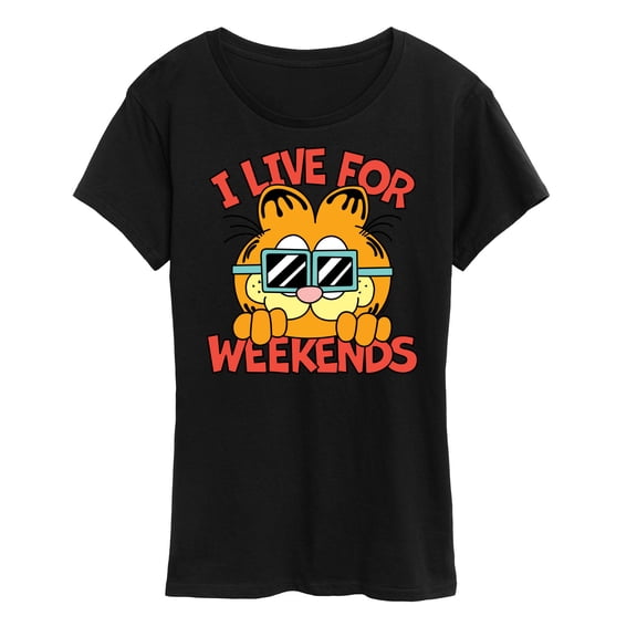 Garfield - I Live For Weekends - Women's Short Sleeve Graphic T-Shirt