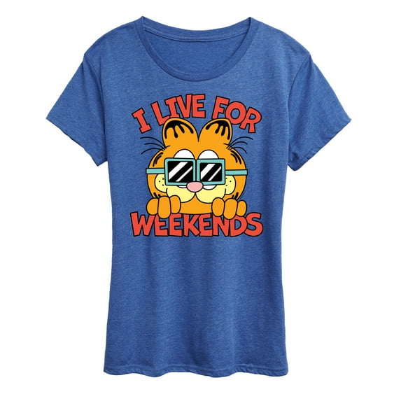 Garfield - I Live For Weekends - Women's Short Sleeve Graphic T-Shirt