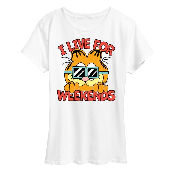 Garfield - I Live For Weekends - Women's Short Sleeve Graphic T-Shirt