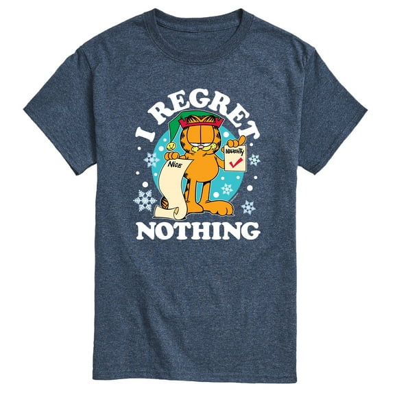 Garfield - I Regret Nothing Naughty List Christmas - Men's Short Sleeve Graphic T-Shirt