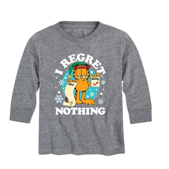 Garfield - I Regret Nothing  - Toddler And Youth Long Sleeve Graphic T-Shirt