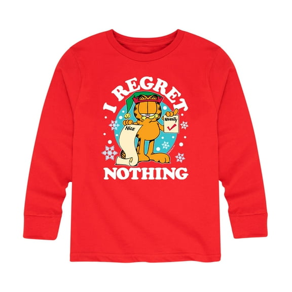 Garfield - I Regret Nothing  - Toddler And Youth Long Sleeve Graphic T-Shirt