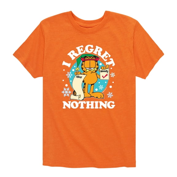 Garfield - I Regret Nothing - Toddler And Youth Short Sleeve Graphic T-Shirt