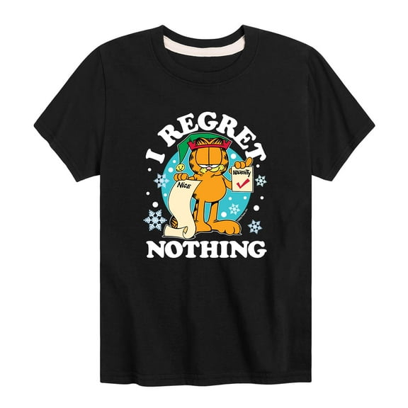 Garfield - I Regret Nothing  - Toddler And Youth Short Sleeve Graphic T-Shirt