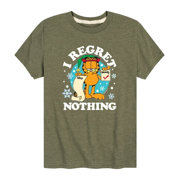 Garfield - I Regret Nothing  - Toddler And Youth Short Sleeve Graphic T-Shirt