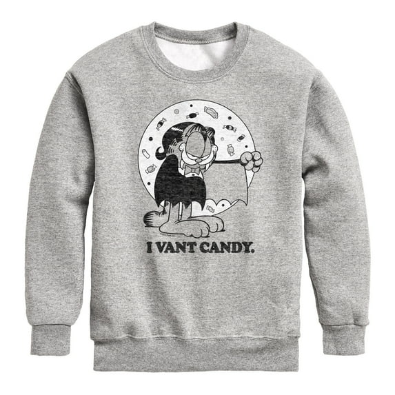 Garfield - I Vant Candy - Toddler And Youth Crewneck Fleece Sweatshirt