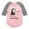 thumbnail image 1 of Garfield - I Vant Candy - Toddler And Youth Girls Raglan Graphic T-Shirt, 1 of 5