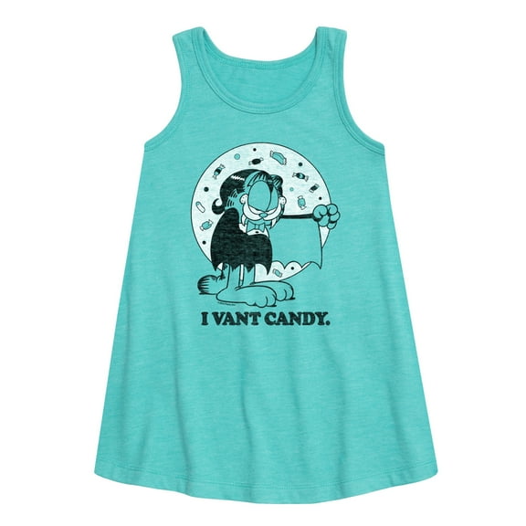 Garfield - I Vant Candy - Toddler and Youth Girls A-line Dress