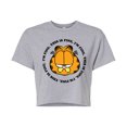 thumbnail image 1 of Garfield - I'm Fine This Is Fine - Juniors Cropped Cotton Blend T-Shirt, 1 of 5