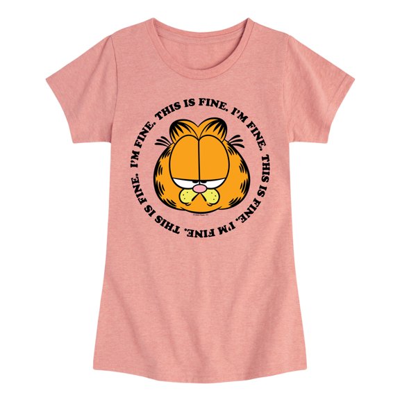 Garfield - I'm Fine This Is Fine - Toddler & Youth Girls Short Sleeve Graphic T-Shirt