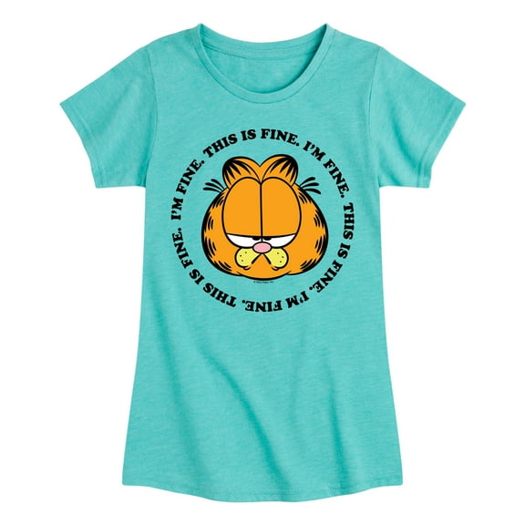 Garfield - I'm Fine This Is Fine - Toddler & Youth Girls Short Sleeve Graphic T-Shirt