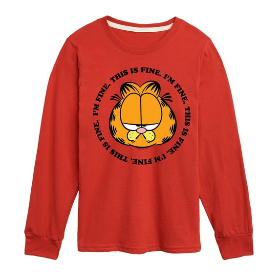 Garfield - I'm Fine This Is Fine - Toddler & Youth Long Sleeve Graphic T-Shirt