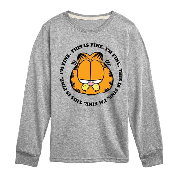 Garfield - I'm Fine This Is Fine - Toddler & Youth Long Sleeve Graphic T-Shirt