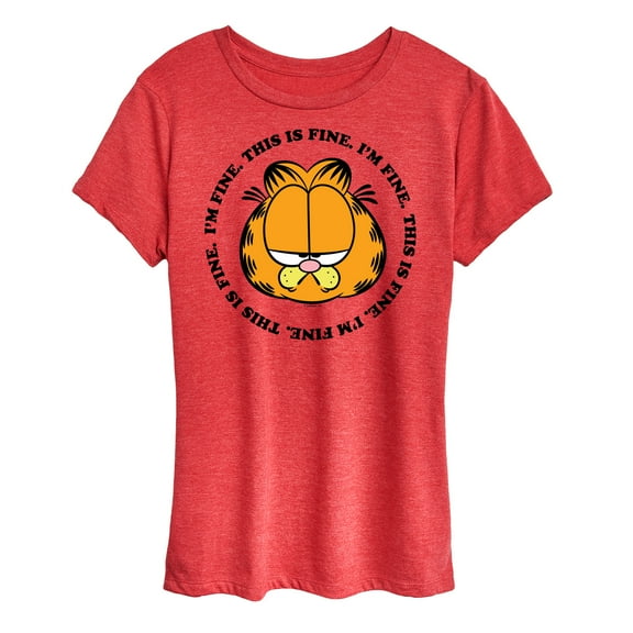 Garfield - I'm Fine This Is Fine - Women's Short Sleeve Graphic T-Shirt