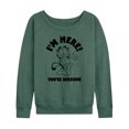 thumbnail image 1 of Garfield - I'm Here You're Welcome - Women's Lightweight French Terry Long Sleeve Shirt, 1 of 5