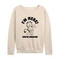 thumbnail image 1 of Garfield - I'm Here You're Welcome - Women's Lightweight French Terry Long Sleeve Shirt, 1 of 5