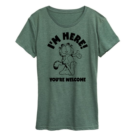 Garfield - I'm Here You're Welcome - Women's Short Sleeve Graphic T-Shirt