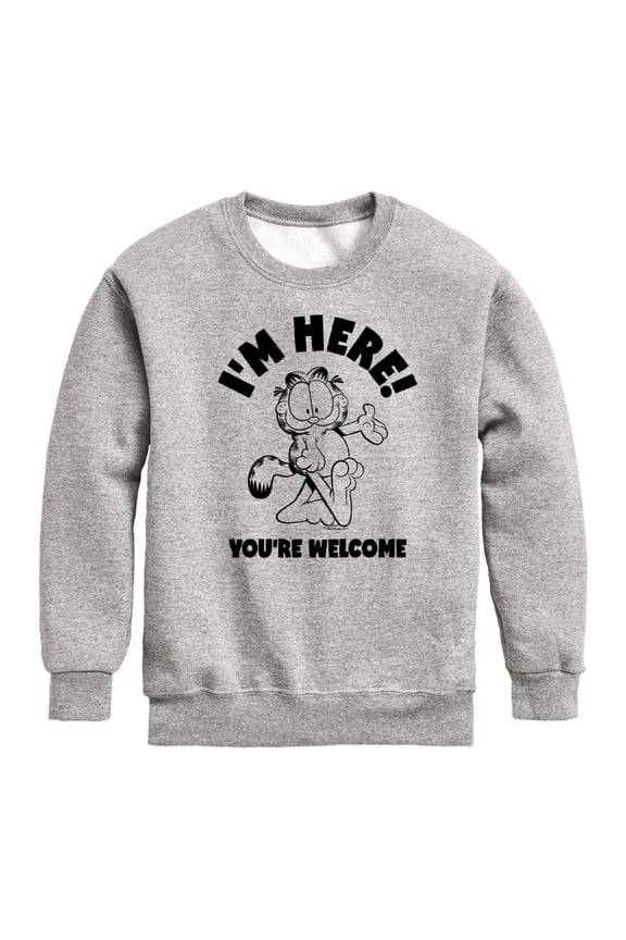 - I'm Here Youre Welcome - Toddler & Youth Crewneck Fleece Sweatshirt