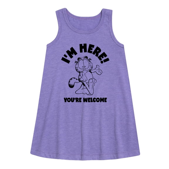 Garfield - I'm Here Youre Welcome - Toddler & Youth Girls A-line Dress