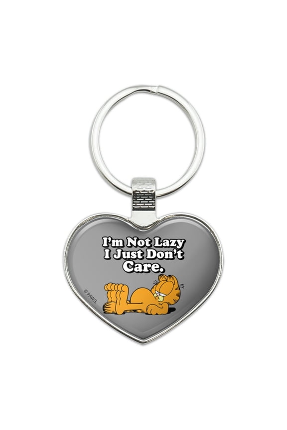 I'm Not Lazy Keychain Heart Love Metal Key Chain Ring