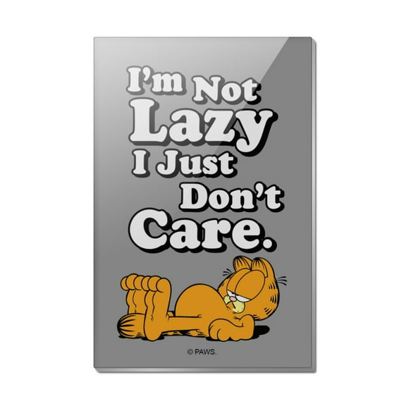 Garfield I'm Not Lazy Rectangle Acrylic Fridge Refrigerator Magnet
