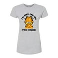 thumbnail image 1 of Garfield - I'm Smiling On The Inside - Juniors Fitted Graphic T-Shirt, 1 of 5