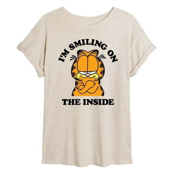 Garfield - I'm Smiling On The Inside - Women's Oversized T-Shirt