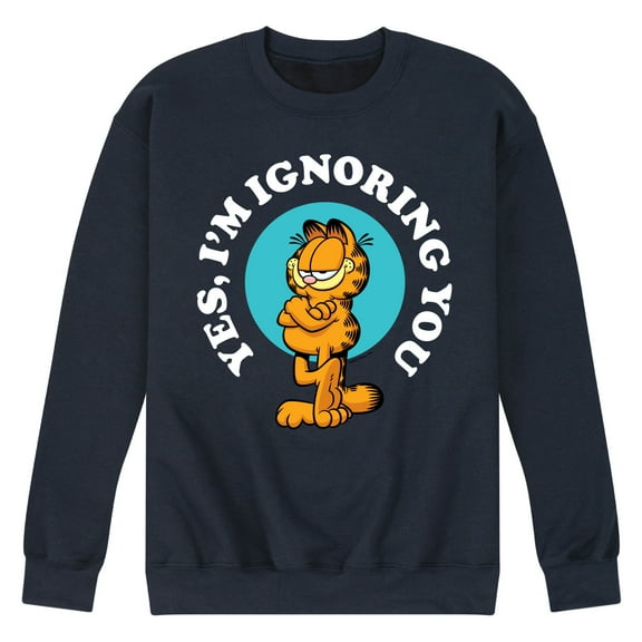 Garfield - Ignoring You - Men's Crew Neck Fleece Pullover
