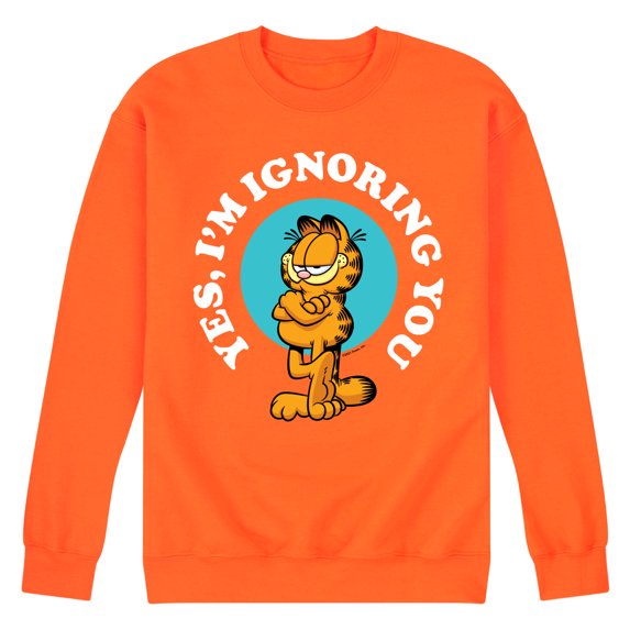 Garfield - Ignoring You - Men's Crew Neck Fleece Pullover