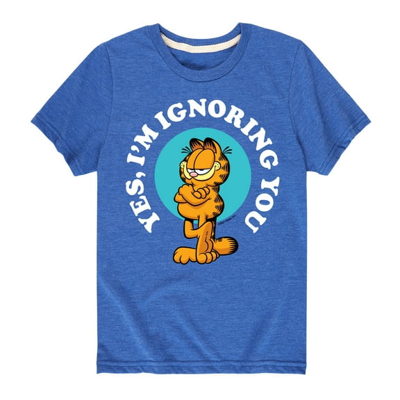 Garfield - Ignoring You - Toddler And Youth Short Sleeve Graphic T-Shirt