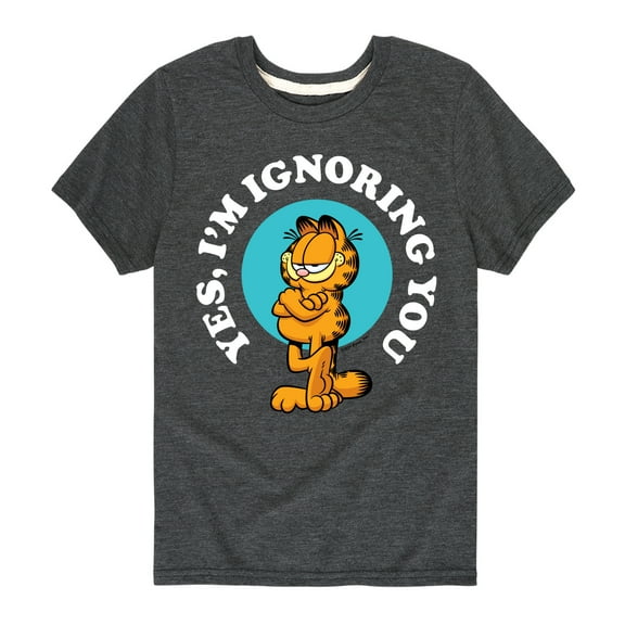 Garfield - Ignoring You - Toddler And Youth Short Sleeve Graphic T-Shirt