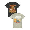 thumbnail image 1 of Garfield It's All About Style Boys Apparel, Graphic Crew Neck T-Shirt, 2-Pack, Sizes 4-18, 1 of 7