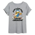 thumbnail image 1 of Garfield - Just A Cat Who Loves Chickens - Juniors Ideal Flowy Muscle T-Shirt, 1 of 5