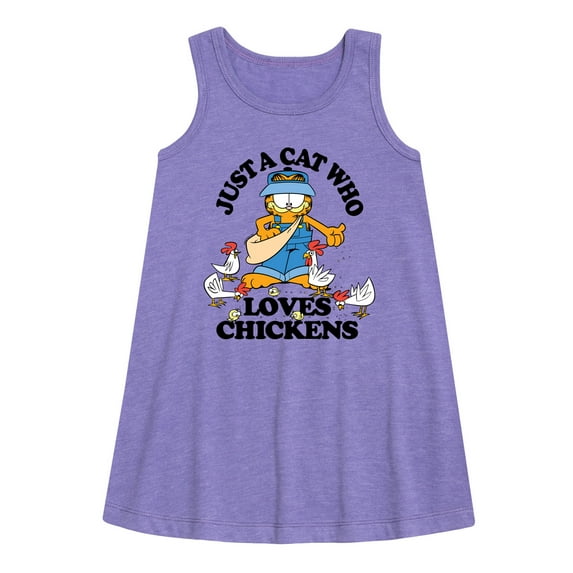 Garfield - Just A Cat Who Loves Chickens - Toddler & Youth Girls A-line Dress