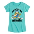 thumbnail image 1 of Garfield - Just A Cat Who Loves Chickens - Toddler & Youth Girls Short Sleeve Graphic T-Shirt, 1 of 5