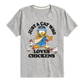 thumbnail image 1 of Garfield - Just A Cat Who Loves Chickens - Toddler & Youth Short Sleeve Graphic T-Shirt, 1 of 5