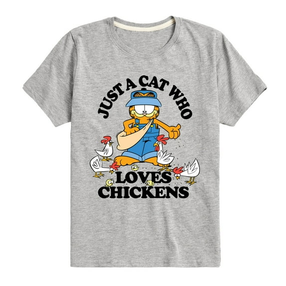 Garfield - Just A Cat Who Loves Chickens - Toddler & Youth Short Sleeve Graphic T-Shirt