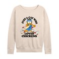 thumbnail image 1 of Garfield - Just A Cat Who Loves Chickens - Women's Lightweight French Terry Long Sleeve Shirt, 1 of 5