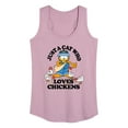 thumbnail image 1 of Garfield - Just A Cat Who Loves Chickens - Women's Racerback Tank Top, 1 of 5